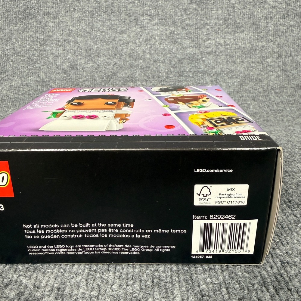 New Lego 40383 For 10+ BrickHeadz Wedding Bride 306 Pcs - Picture 4 of 4